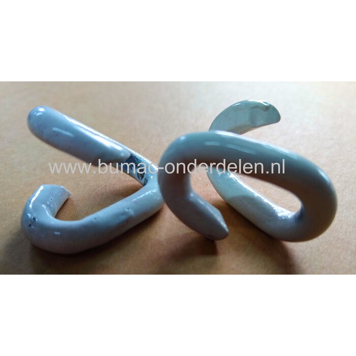 Noodschakel 6mm Bekleed met Wit Kunststof  ook wel 'quicklink' of snelsluiting genoemd, kan dicht geknepen worden waardoor een verbinding snel tot stand kan worden gebracht  Geschikt voor het verbinden van kettingen Staalkabels Kettingen en Toebehoren -