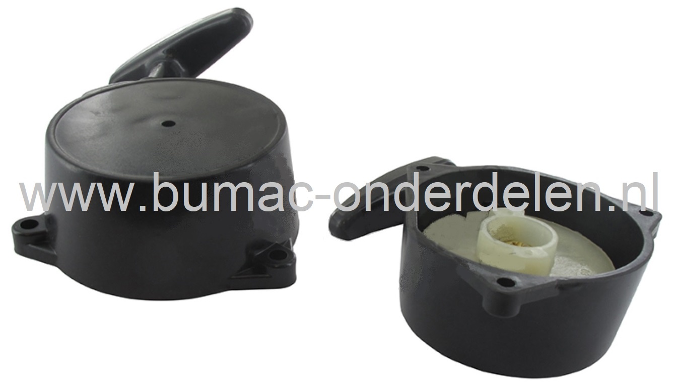 Hand starter voor Mitsubishi TU26, TL20, TL23, TL26 Motoren op Bosmaaier, Bermmaaier, Heggenschaar, Handstarter Compleet, Trekstarter voor MITSUBISHI TU-26, TL-20, TL-23, TL-26, Trimmer, Motorsnoeischaar, Repeteerstarter, onderdeel