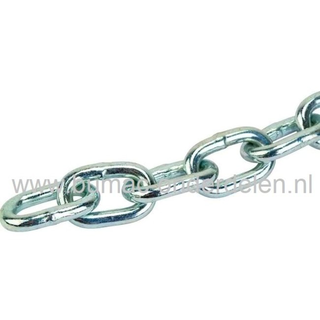 Kortschalmige Ketting 4  mm met Gelaste Schalm Verzinkt DIN 5685 Breekkracht 0,8kN 4x19x7,2mm  Voor diverse toepassingen Woning Tuin Schoorsteenveger Landbouw Veehouderij