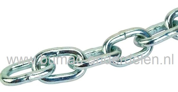 Kortschalmige Ketting 7mm met Gelaste Schalm Verzinkt DIN 5685 Breekkracht 2,5kN 7x28x12,6mm  Voor diverse toepassingen Woning Tuin Schoorsteenveger Landbouw Veehouderij