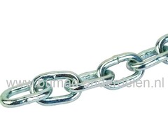 Kortschalmige Ketting 8 mm met Gelaste Schalm Verzinkt DIN 5685 Breekkracht 3,2kN 8x32x14,4mm  Voor diverse toepassingen Woning Tuin Schoorsteenveger Landbouw Veehouderij