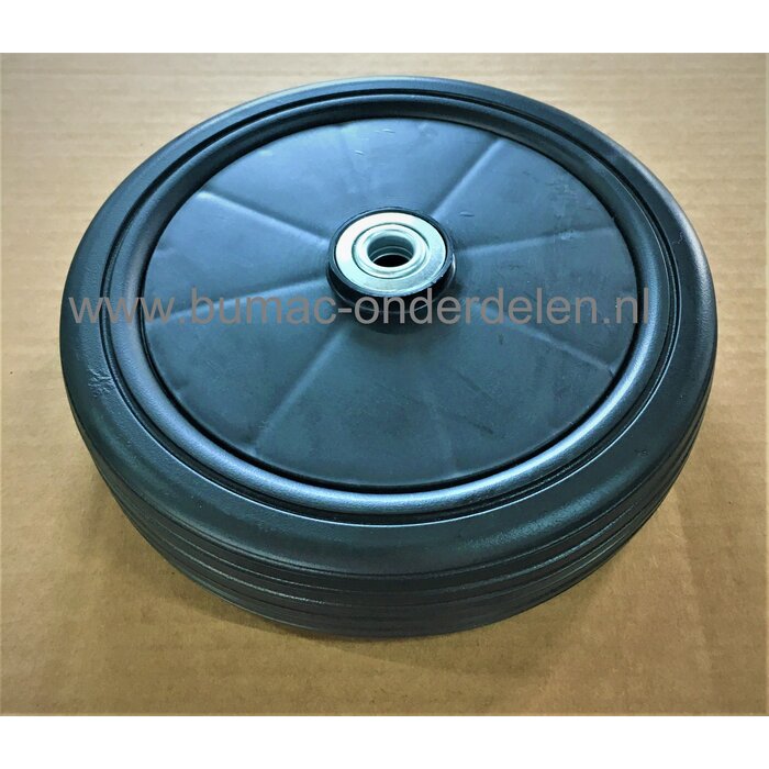 Wiel Ø 180 mm voor Alko, Brill, Solo, Johndeere, Sabo Kunststof Wiel met Stalen Lager voor grasmaaier, grasmachine, onderdeel, voorwiel, 3800VB,  46BRE, CL 47BRH, Classic, Easy Mow, Economy, Hitline, Sunline, Powerline, Rasaero, 43-130H Turbostar