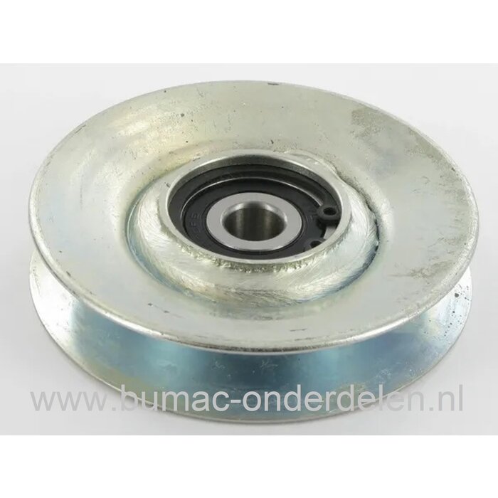 V snaar poelie voor Castel Garden, Stiga, Alpina, Mountfield Zitmaaier, Grasmachine, Spanpoelie, Drukpoelie voor 1228H, 1228M, CT125/72H, Estate Master, ET10/72H, Garden Combi, MF2211H, Skipper 72K, TC105/72. TC115/72, TC125/72