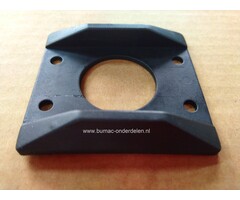 Bescherm rand 65x41 mm mm Zwart Kunststof voor Deurhaak 104 en 122 mm Afdekkap Beschermkap voor Buitendeur, Terrasdeur, Aanhanger, Oplegger, Vrachtwagen, Bestelbus