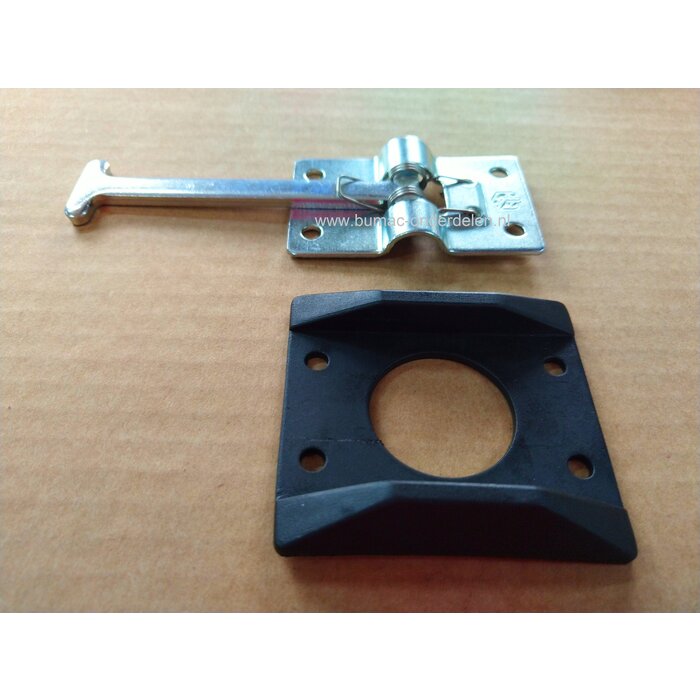 Bescherm rand 65x41 mm mm Zwart Kunststof voor Deurhaak 104 en 122 mm Afdekkap Beschermkap voor Buitendeur, Terrasdeur, Aanhanger, Oplegger, Vrachtwagen, Bestelbus