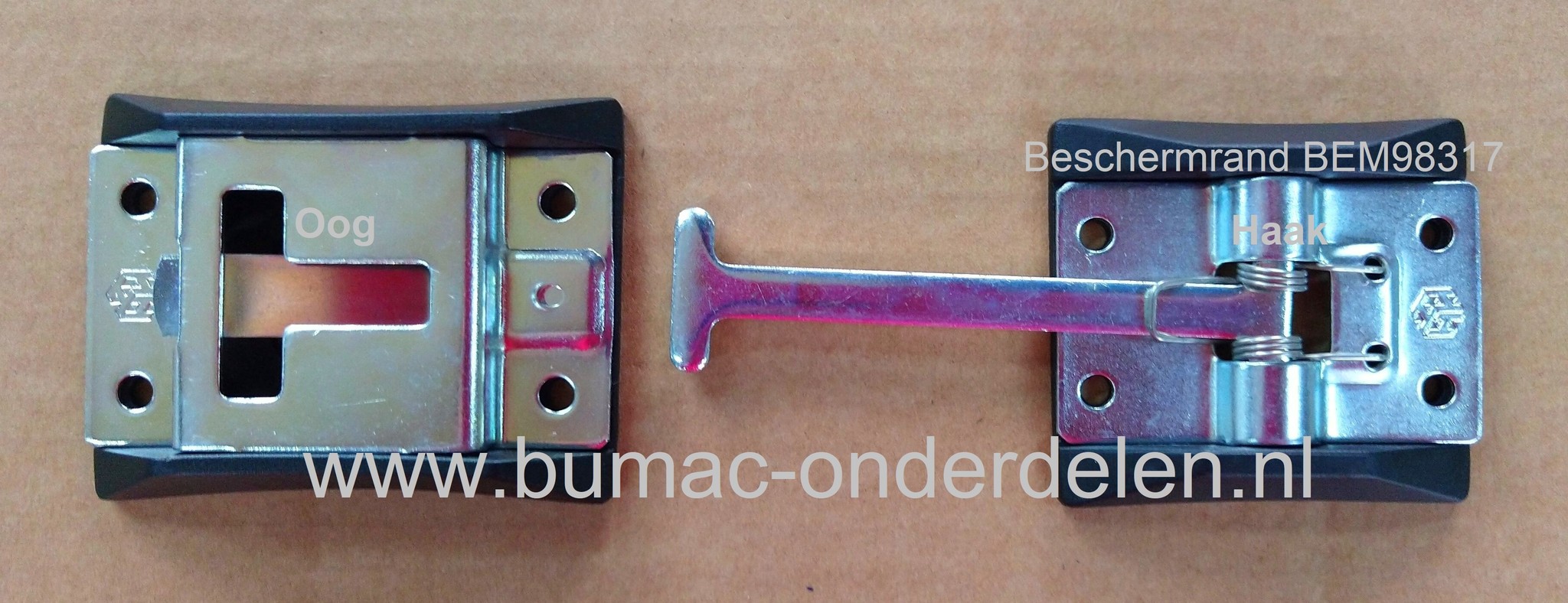 Bescherm rand 65x41 mm mm Zwart Kunststof voor Deurhaak 104 en 122 mm Afdekkap Beschermkap voor Buitendeur, Terrasdeur, Aanhanger, Oplegger, Vrachtwagen, Bestelbus