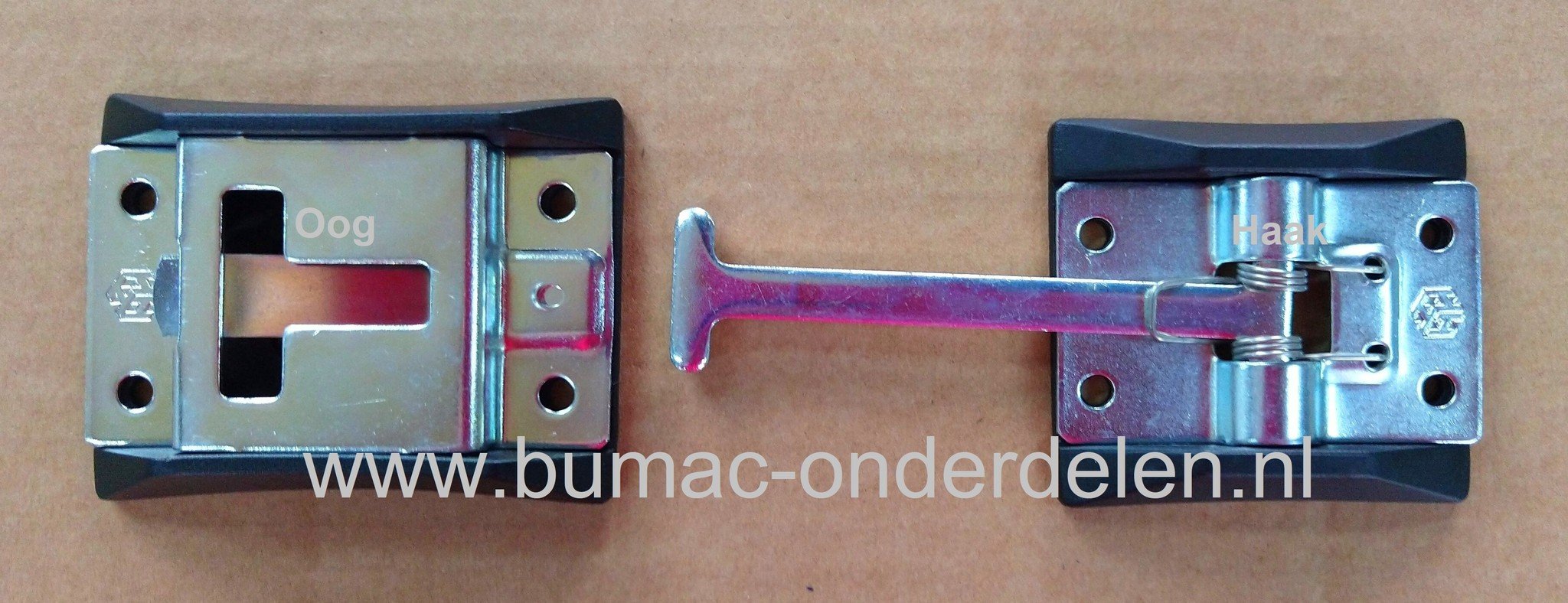 Houder 79x45 mm  Verzinkt voor Deurhaak Buitendeur, Terrasdeur, Aanhanger, Oplegger, Vrachtwagen, Bestelbus