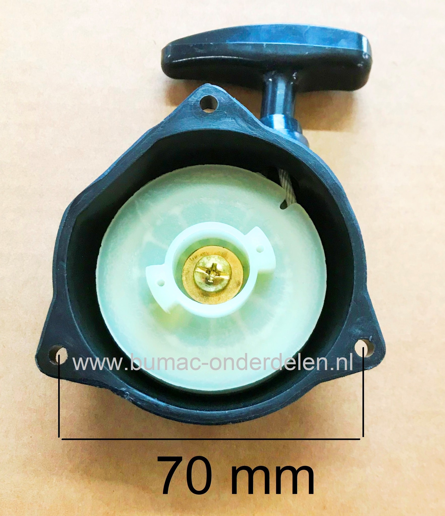 Hand starter voor Mitsubishi TU26, TL20, TL23, TL26 Motoren op Bosmaaier, Bermmaaier, Heggenschaar, Handstarter Compleet, Trekstarter voor MITSUBISHI TU-26, TL-20, TL-23, TL-26, Trimmer, Motorsnoeischaar, Repeteerstarter, onderdeel