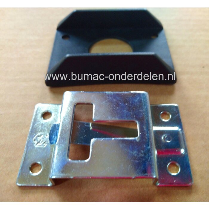 Houder 79x45 mm  Verzinkt voor Deurhaak Buitendeur, Terrasdeur, Aanhanger, Oplegger, Vrachtwagen, Bestelbus