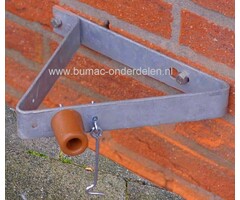 Deurvanger Verzinkt met Windhaak en Buffer 285x40 mm, Vastzethaak 100x4 mm Deuropvanger, Deuropvangbeugel