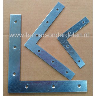 Raamhoek 150x150x22,5x2,5mm Verzonken Schroefgaten, Verzinkt Verkrijgbaar in diverse formaten