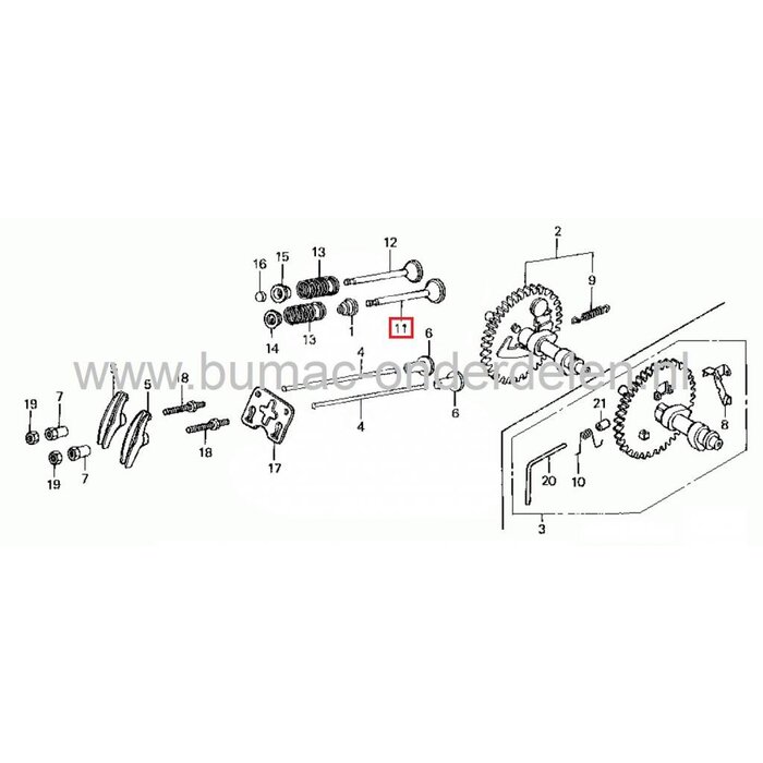 Honda Inlaatklep GX120 Motor met Horizontale Krukas op Waterpomp, Tuinfrees, Trilplaat, Houtversnipperaar, Aggregaat, Generator, Verticuteermachine, Kooimaaier, Kantensnijder, Bladblazer,Veger Inlaat Klep voor Honda GX 120 Motoren, Interne Motordelen, Ond