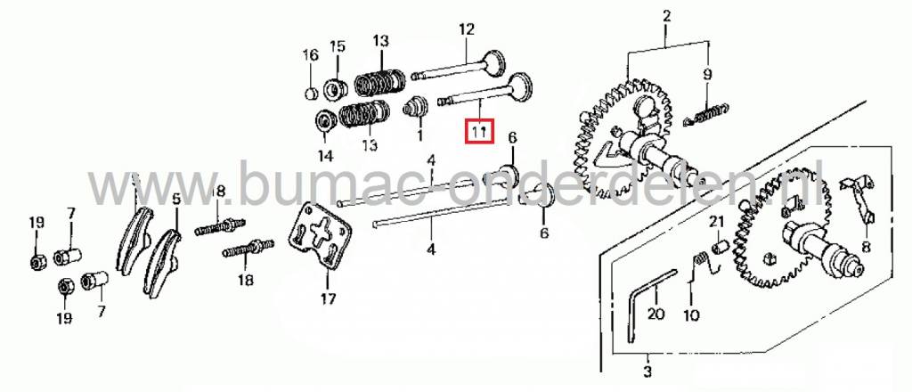 Honda Inlaatklep GX120 Motor met Horizontale Krukas op Waterpomp, Tuinfrees, Trilplaat, Houtversnipperaar, Aggregaat, Generator, Verticuteermachine, Kooimaaier, Kantensnijder, Bladblazer,Veger Inlaat Klep voor Honda GX 120 Motoren, Interne Motordelen, Ond