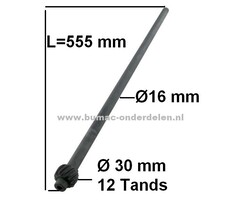 Stuuras met Tandwiel voor MTD - Bolens - Cub Cadet - Wolf - Yardman - White, Zitmaaier - Frontmaaier - Tuintrekker, Mtd 12/96 - 15,5/107 - 160/92H - 125/96 - 175/107 - Eurotrac 155/102 - H180 - P160HG - P180AMN, onderdeel