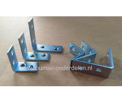 Stoelhoek 90º - 55x55x15x2mm Verzinkt  Een Stoelhoek is een goede manier om Haakse (Hout)verbindingen te maken.