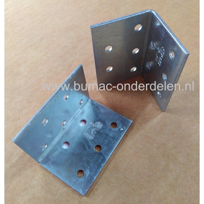 Hoekanker 40x40x60x2 mm Verzinkt Een hoekanker is een stalen Verbindingsmiddel die balken loodrecht aan elkaar bevestigd