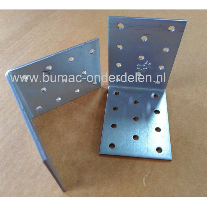 Hoekanker 80x80x60x2,5 mm Verzinkt Een hoekanker is een stalen Verbindingsmiddel die balken loodrecht aan elkaar bevestigd