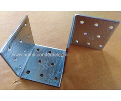 Hoekanker 60x60x60x2,5 mm Verzinkt Een hoekanker is een stalen Verbindingsmiddel die balken loodrecht aan elkaar bevestigd