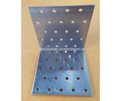 Hoekanker 100x100x100x2,5 mm Verzinkt Een hoekanker is een stalen Verbindingsmiddel die balken loodrecht aan elkaar bevestigd
