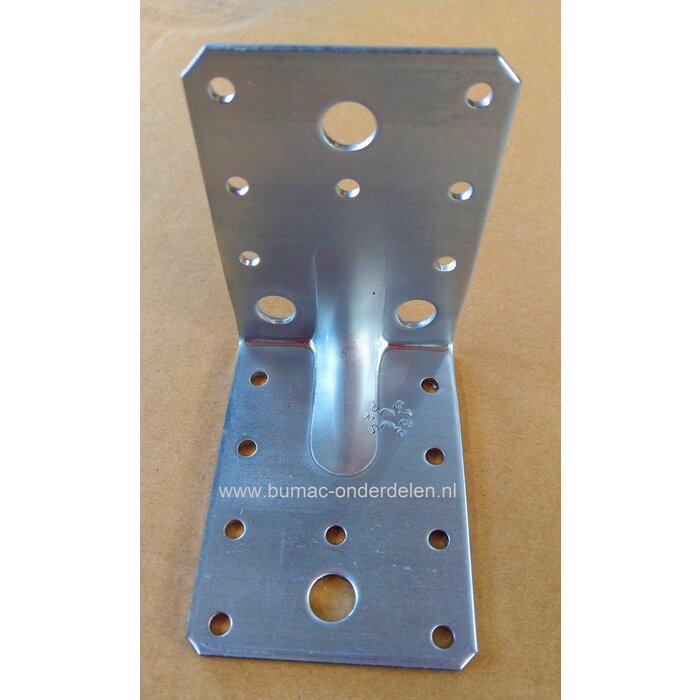 Hoekanker met Ril 90x90x65x2,5 mm Verzinkt Een hoekanker is een stalen Verbindingsmiddel die balken loodrecht aan elkaar bevestigd