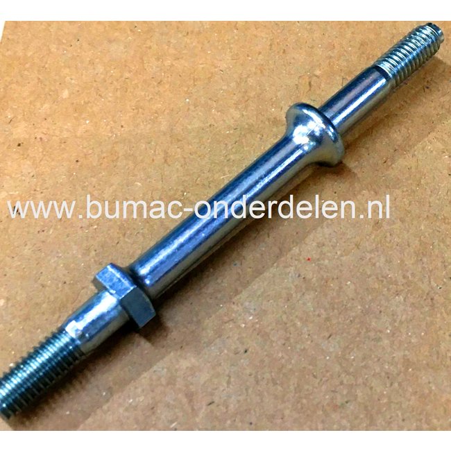 Draadeind M6x93 mm voor Honda Grasmaaier, Veegmachine, Loopmaaier, GC160, GC190, GCV160, GCV190, GC 160, GC 190, GCV 160, GCV 190, Tapeind voor bevestigen Starterkap Handstarter, Bout met twemaal Buitendraad