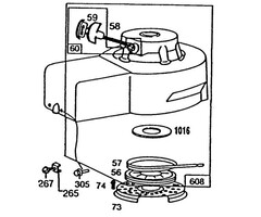Hand Starter voor Oudere Briggs and Stratton Motoren van Type Max - Quantum of Europe op Grasmaaiers - Grasmachines