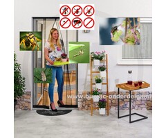 Hor voor deuren,  4-delige lamellenhor met ingenaaide gewichten Horlamellen hebben fixatietape waarmee ze vastgeplakt kunnen worden tegen het kozijn. Het voordeel daarvan is dat u niet in uw (kunststof of aluminium) kozijn hoeft te schroeven Polyester hor