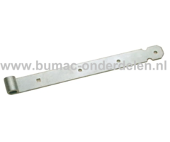 Heng 16x400 mm montagegaten 8 mm Hang- en sluitwerk waarbij beide bladen met een pen zijn verbonden als scharnier Deurhengsel, scharnier, Haak, Hengsel, Poorten, Kisten, Deuren