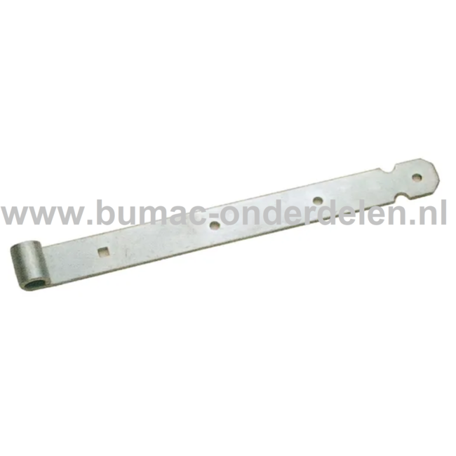 Heng 16x500 mm montagegaten 8 mm Hang- en sluitwerk waarbij beide bladen met een pen zijn verbonden als scharnier Deurhengsel, scharnier, Haak, Hengsel, Poorten, Kisten, Deuren