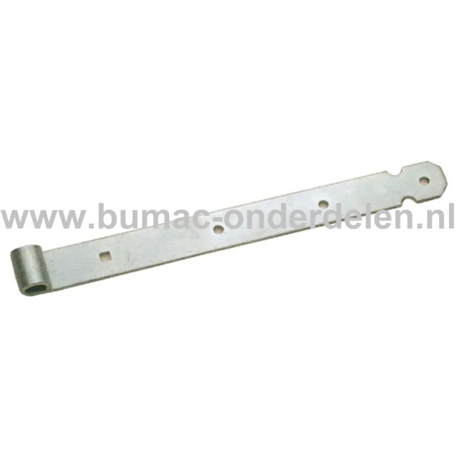 Heng 16x800 mm montagegaten 8 mm Hang- en sluitwerk waarbij beide bladen met een pen zijn verbonden als scharnier Deurhengsel, scharnier, Haak, Hengsel, Poorten, Kisten, Deuren