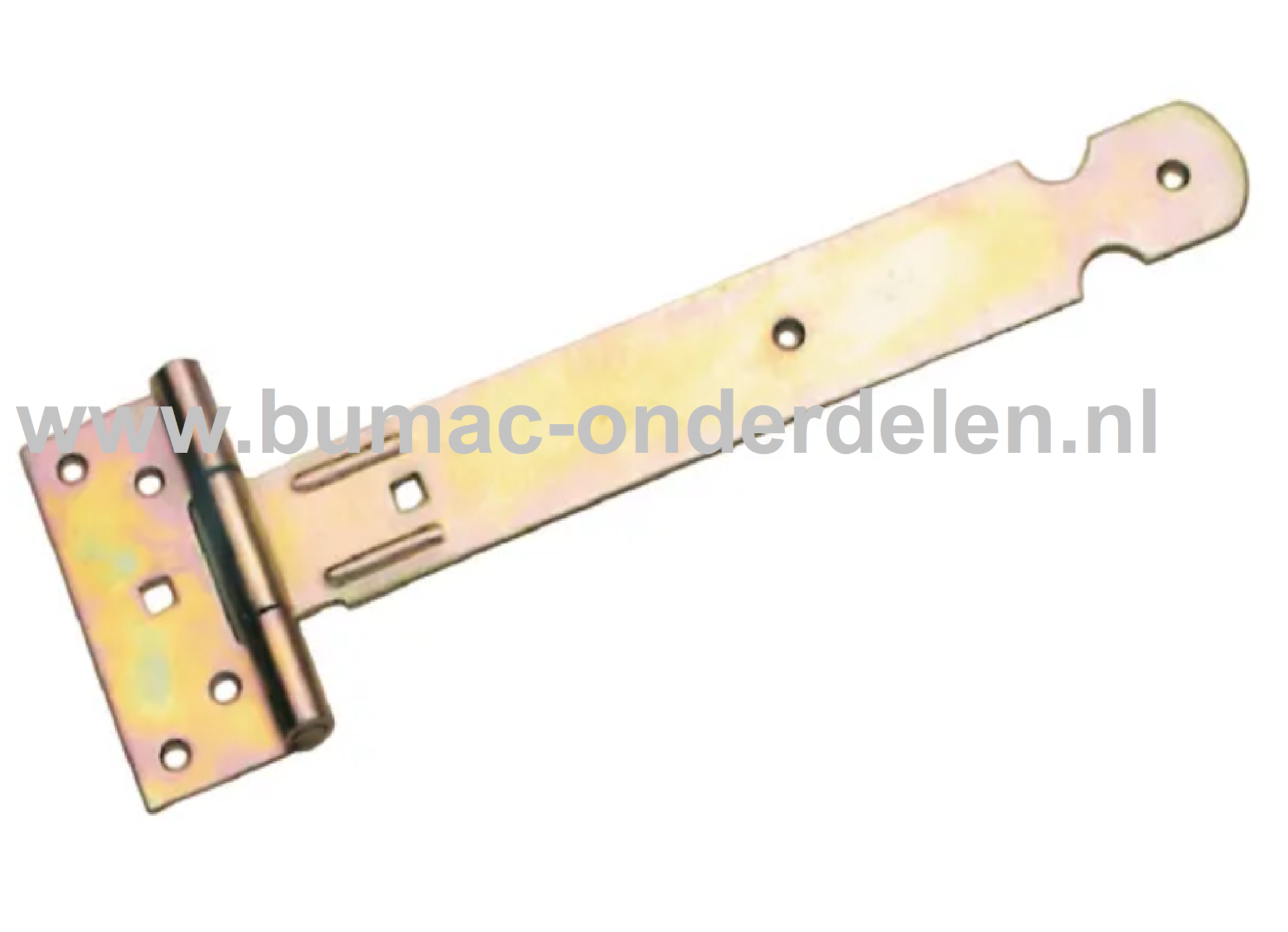 Kruisheng 200x36x2 mm Verzinkt Hang- en sluitwerk waarbij de duim en heng aan elkaar vast zitten Kruishengen, Staarthengen,  Deurhengsel, Haak, Hengsel, Tuinpoorten, Schuttingdeuren, Schanier