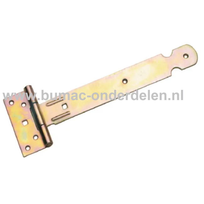 Kruisheng 350 x 36 x 2 mm Verzinkt Hang- en sluitwerk waarbij de duim en heng aan elkaar vast zitten Kruishengen, Staarthengen,  Deurhengsel, Haak, Hengsel, Tuinpoorten, Schuttingdeuren, Schanier