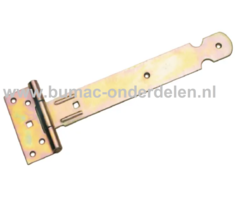 Kruisheng 400 x 36 x 2 mm Verzinkt Hang- en sluitwerk waarbij de duim en heng aan elkaar vast zitten Kruishengen, Staarthengen,  Deurhengsel, Haak, Hengsel, Tuinpoorten, Schuttingdeuren, Schanier