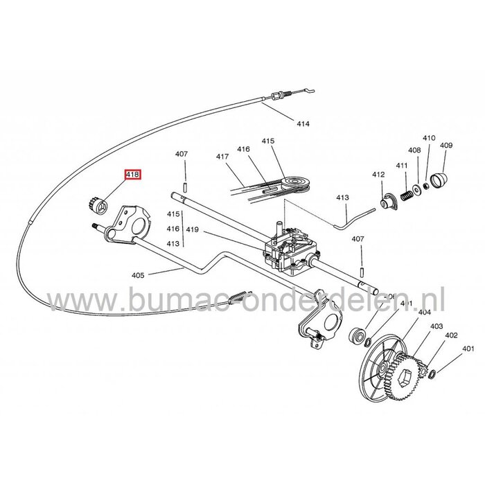 Tandwiel Wielaandrijving Rechts Castelgarden - Stiga - Alpina - Mountfield, Castelgarden , Stiga Combi 53 SB - Collector 48 SB en 53 SB - Turbo 53-4S Loopmaaier - Grasmaaier - Benzinemaaier - Cirkelmaaier, onderdeel