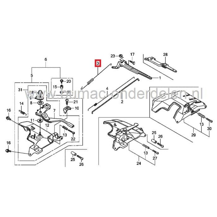 Honda Regulateurveer GX390 Motor met Horizontale Krukas op Kantensnijder - Tuinfrees - Waterpomp - Aggregaat - Houtversnipperaar - Generator - Kart - Enz