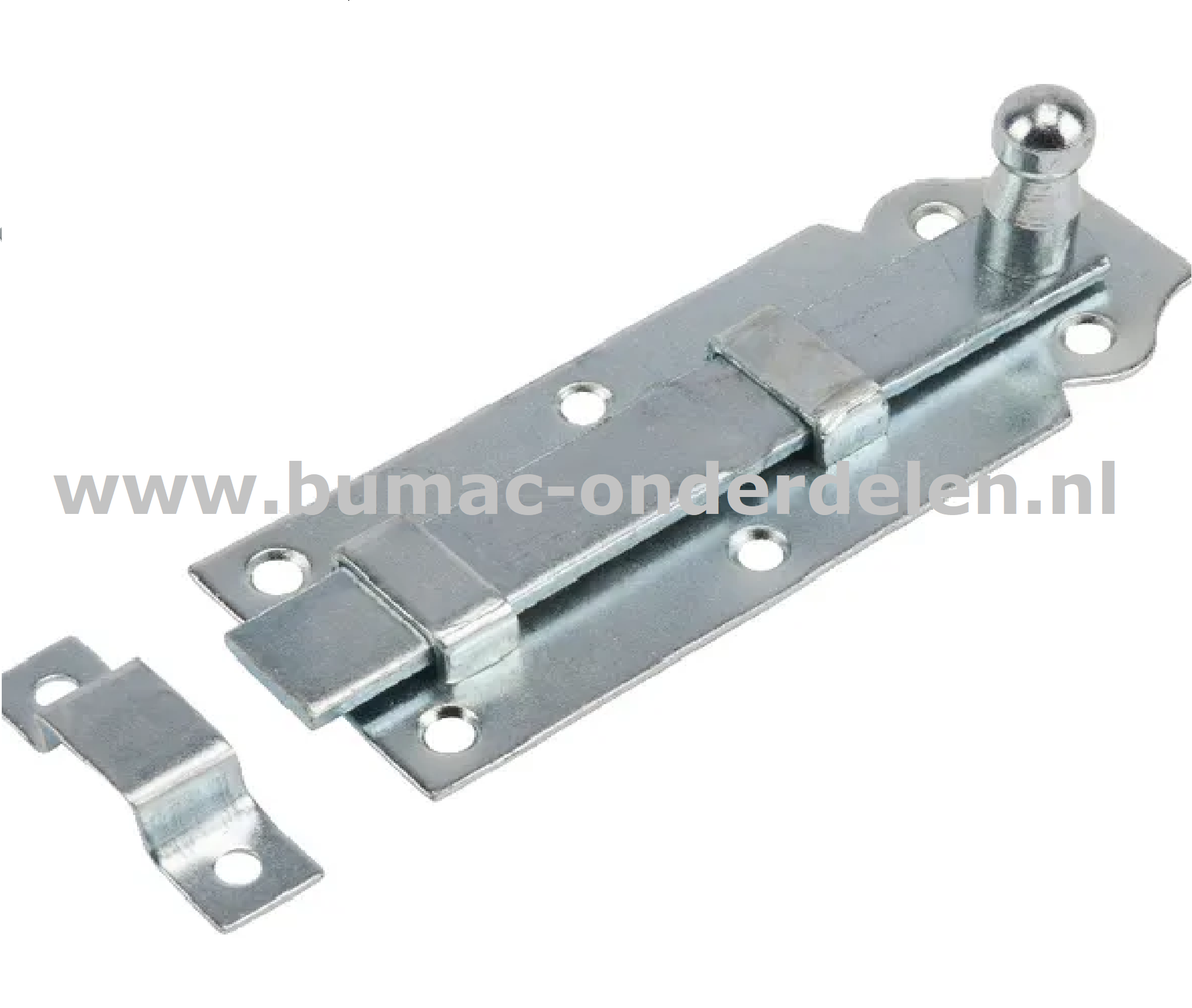 Grendel vlak 140x50 mm Verzinkt Een grendel is een schuifmechanisme om een deur te vergrendelen De schuif bestaat uit een vierkante pen Grendel, Schuif, Pen, Afsluitbout, Deur sluiter, Hang- en sluitwerk