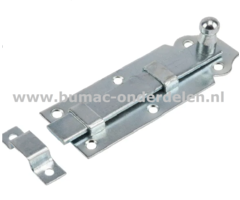 Grendel vlak 160x60 mm Verzinkt Een grendel is een schuifmechanisme om een deur te vergrendelen De schuif bestaat uit een vierkante pen Grendel, Schuif, Pen, Afsluitbout, Deur sluiter, Hang- en sluitwerk