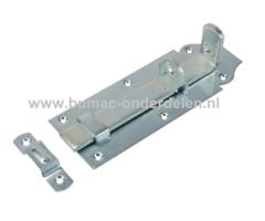 Slotschuif vlak 180x60 mm Verzinkt Een slotschuif is een schuifmechanisme om een deur te vergrendelen Door het slotoog wat de slotschuif heeft kan je de slotschuif met een slot vergrendelen De schuif bestaat uit een vierkante pen Slotschuif, Schuif, Pen,