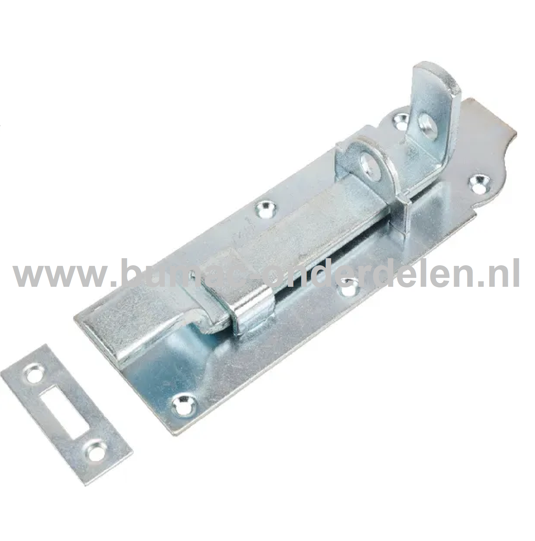 Slotschuif gebogen 180x65 mm Verzinkt en slotschuif is een schuifmechanisme om een deur te vergrendelen Door het slotoog wat de slotschuif heeft kan je de slotschuif met een slot vergrendelen De schuif bestaat uit een gebogen vierkante pen Slotschuif, Sch