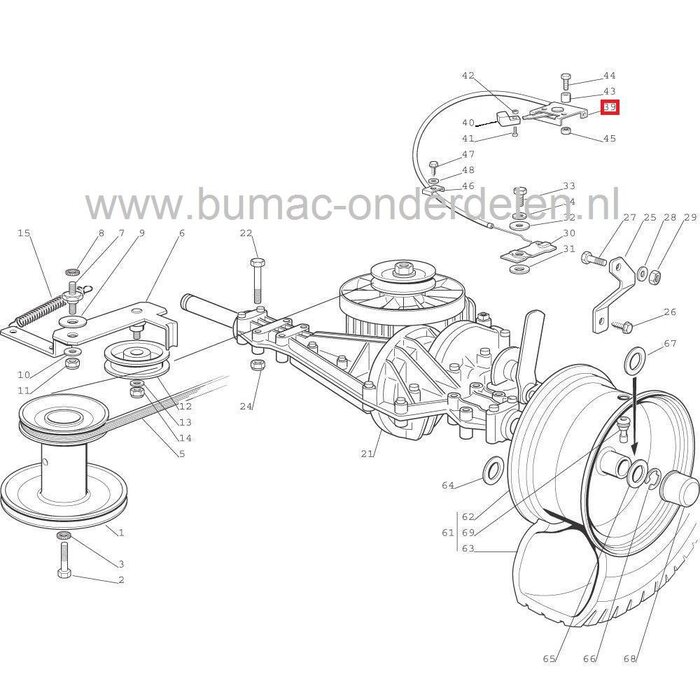 Gaskabel voor oa NP534 en F72 van Castelgarden - Stiga - Alpina - Mountfield Grasmaaier - Benzinemaaier - Loopmaaier - Zitmaaier