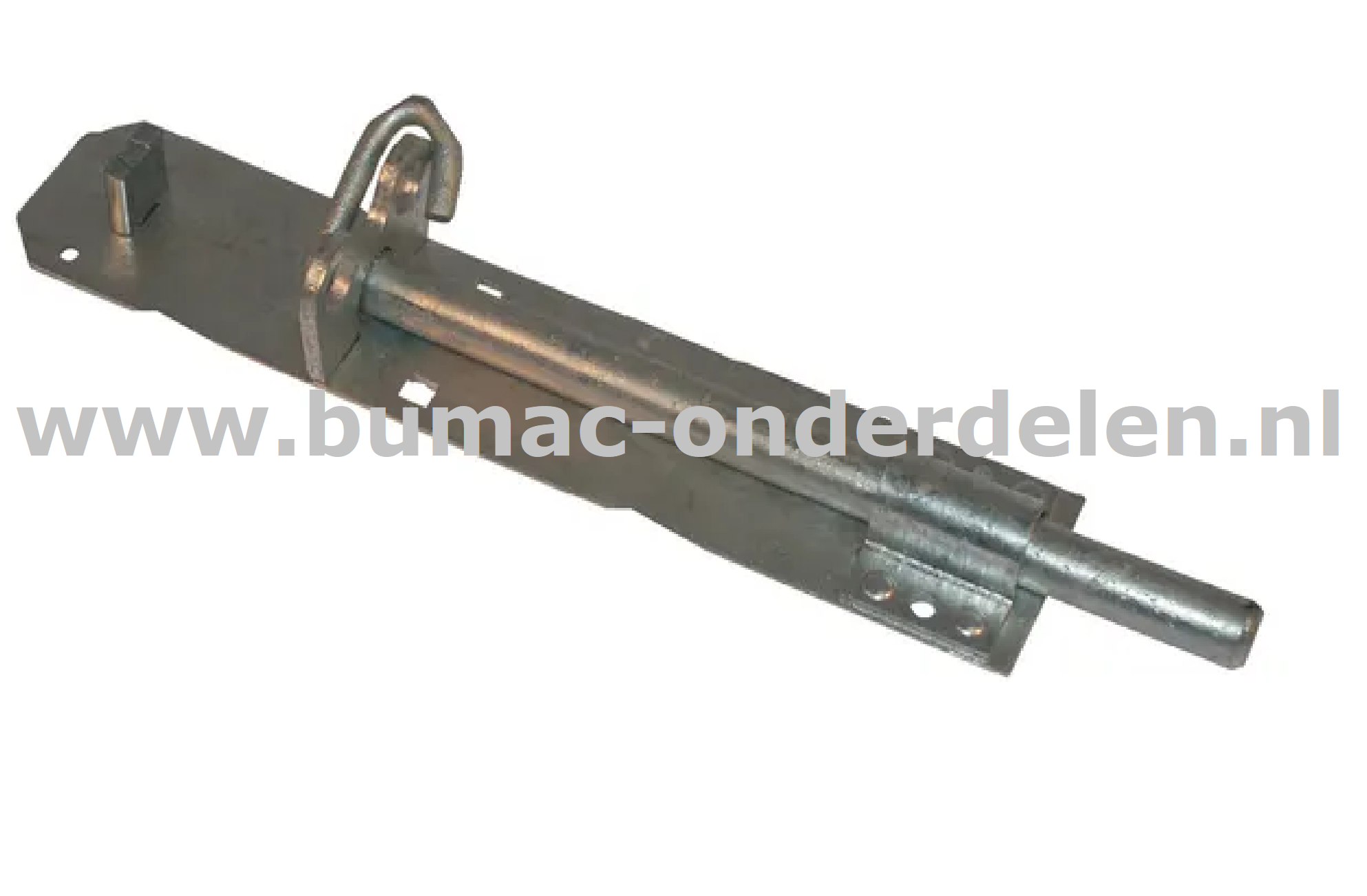 Grendel 254 mm voor Deuren en Poorten  pendiameter 16 mm Een grendel is een schuifmechanisme om een deur/poort te vergrendelen De schuif bestaat uit een ronde pen Grendel, Schuif, Pen, Afsluitbout, Deuren, Deur sluiter, Hang- en sluitwerk