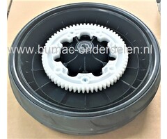 Aandrijfwiel Ø 300 mm voor Stiga, Mountfield, Alpina, Castelgarden Grasmaaiers,  XSP50BS, XSP55BS, XSP52MB, Excel 50S, BT6548TBPRO, Excel 55SQ, OEK Profi, Plus5312, Turbo Excel 55 series, Turbo Excel 50S, Turbo X350S, Turbo X355S, Gelagerd Wiel met Tandwi