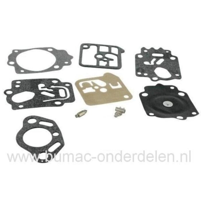 Membraanset voor Tillotson Carburateur op onder andere Stihl 034 en 038 Kettingzaag, Motorzaag, Membraan Reparatie set voor Tillotsen Carburateur HK-14A, HK-14B, HK-14C, HK-14D, HK-29B, HK-42A, HK-43A, HK-43B
