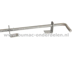 Grondgrendel 400 mm Verzinkt Voor Poorten, Deuren en Hekwerken Grondgrendel is een schuifmechanisme om een deur/poort te vergrendelen Door de brede pen aan de grendel is de schuif gemakkelijk voor grote deuren/poorten af te sluiten De schuif bestaat uit e