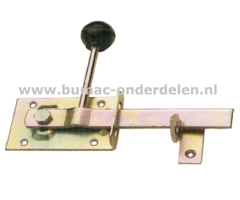 Tuinheksluiting 60x100mm Verzinkt  Voor Poorten, Deuren en Hekwerken Hekafsluiting is een schuifmechanisme om een deur, poort of hek te vergrendelen Door de sluiting kan je gemakkelijk de deur openen en vergrendelen De schuif bestaat uit een vierkante pen