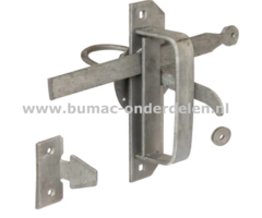 Wieringermeerklinkstel Voor Poorten, Hekken en Stallen Verzinkt Een Wieringermeerklinkstel is geschikt voor het openen en sluiten van poorten en hekken of voor een staldeur Dit klinkstel heeft aan één kant een klink en aan de andere kant een ringkruk Wier