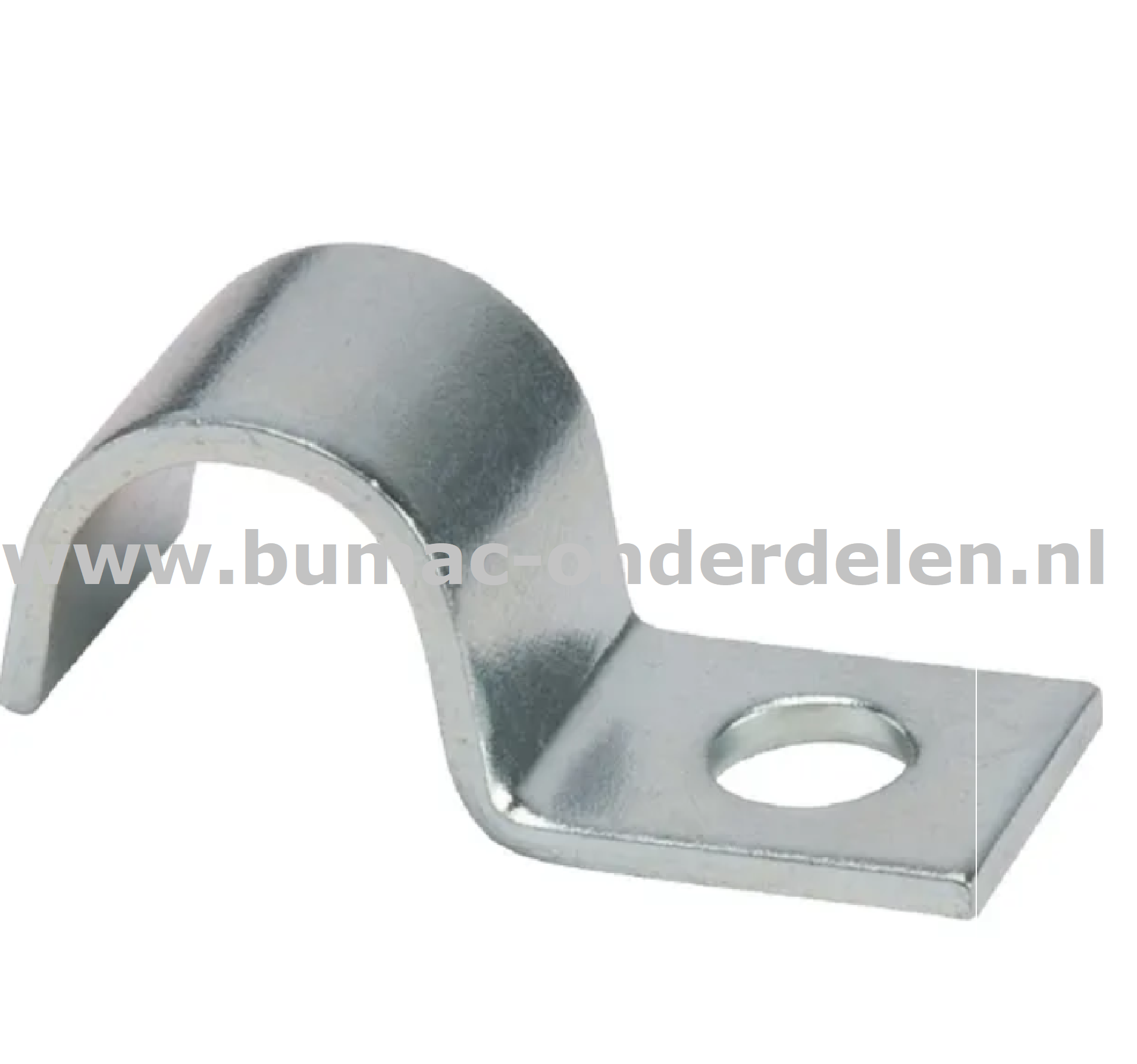 Buisklem Ø 6 mm 20x10 mm Verzinkt Deze klemmen worden onder ander gebruikt voor het klemmen van Buizen, PVC buizen, Leidingen, Slangen, Kabels met een diameter van 6 mm Buisklem, Klem, Clip, Beugel, Buisbeugel, Buizen, PVC, Koper, IJzer, Slangen, Kabels