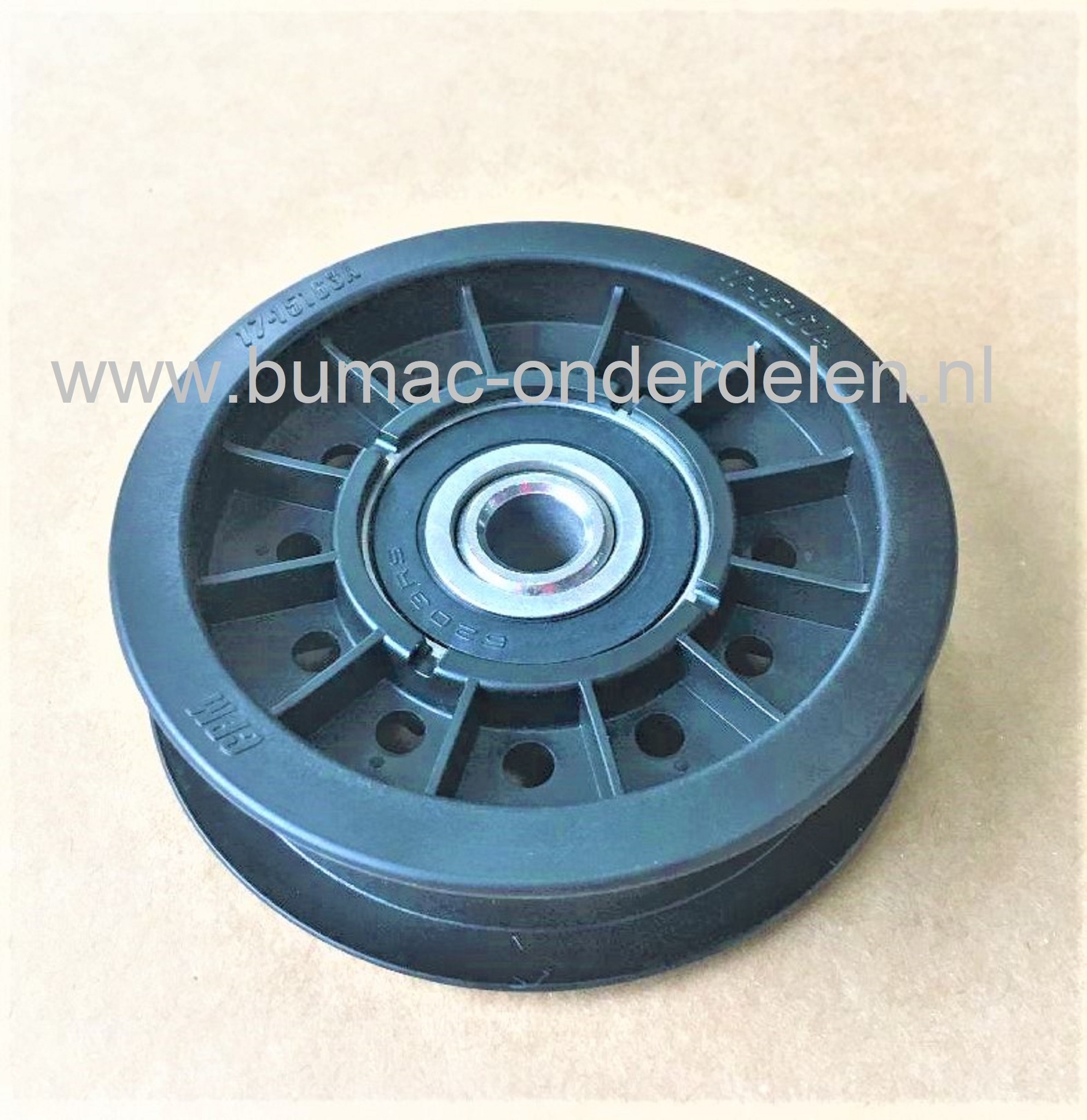 V-snaarpoelie voor John Deere, Sabo Zitmaaiers, Tuintrekkers, Zero turn-maaiers G100, GT242, GT262, GT275, GX70, GX75, GX95, LX172, LX173, LX176, LX178, LX186, LX188, LX255, LX266, LX277, LX279, LX280, LX288, LX289, Z225, Z245, Sabre 1842HV, 1848GV, 1848H