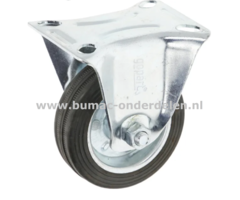 Bokwiel 125 mm met  stalenrollager Een Bokwiel is een wiel dat bewegingen naar voren en achter kan uitvoeren De Bokwielen hebben een massieve zwarte rubberband De wielkern is gemaakt van geperst plaatstaal en voorzien van een stalen rollager  Bokwiel, Wie