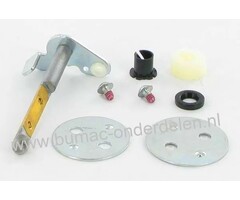 Gasklep met As en Afdichting voor Walbro Carburateur 506069 op Briggs and Stratton Motor op Zitmaaier, Frontmaaier, Tuintrekker, Revisieset